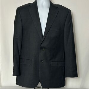 Ralph Lauren Mens 40R Gray 100% Wool Lined Two Button Front Sport Coat Blazer